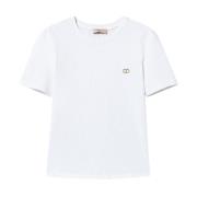 Twinset Vita T-shirts och Polos med Logo White, Dam