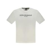 North Sails Vit Bomull T-shirt White, Herr