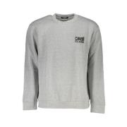 Cavalli Class Grå broderad sweatshirt Gray, Herr