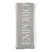 Emporio Armani Grå Scarf - Enfärgad Viskos Gray, Unisex