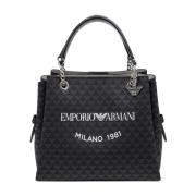 Emporio Armani Multifärgad Axelväska med Magnetlås Black, Dam