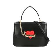 Love Moschino Svart Axelväska Justerbar Rem Fejkläder Black, Dam