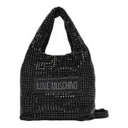 Love Moschino Svart Axelväska - Justerbar Rem Black, Dam