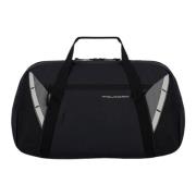 Piquadro Svart Tyg Duffle Väska Black, Unisex