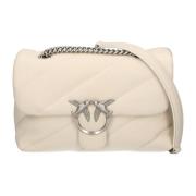 Pinko Love Bag Puff med Diamond Cut White, Dam