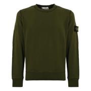 Stone Island Gröna Crewneck Sweaters Green, Herr