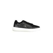 Calvin Klein Svart Polyester Sneaker med Snygg Design Black, Herr