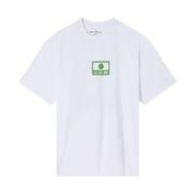 Edwin Vit T-shirt med tryckt logotyp och korta ärmar White, Herr