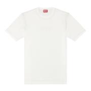 Diesel Logotryckt T-shirt i merceriserad bomull White, Herr