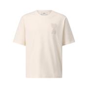 Ami Paris T-shirt med broderat logotyp Beige, Herr