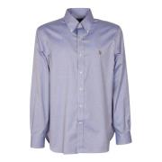 Ralph Lauren Cotton Pin Point Skjorta Blue, Herr