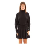 PINKO Jerseyklänning i Atom-stil Black, Dam