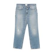 Closed Klarblå Distressed Jeans med Dold Dragkedja Blue, Dam