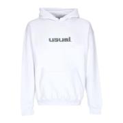 Usual Vit Dionea Hoodie Långärmad Sweatshirt White, Herr