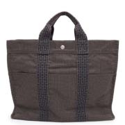 Hermès Vintage Pre-owned Canvas handvskor Gray, Dam