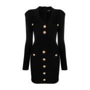 Balmain Elegant Svart Klänning Black, Dam