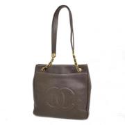 Chanel Vintage Pre-owned Laeder axelremsvskor Brown, Dam