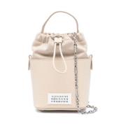 Maison Margiela Beige Dragsko Väska med Avtagbar Rem Beige, Dam