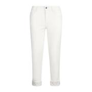 Liu Jo Blå Denim Jeans Vit White, Dam