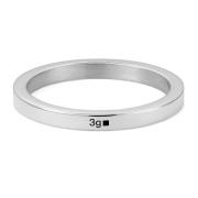 Le Gramme Bandring Tillverkad i Frankrike 3g Gray, Unisex