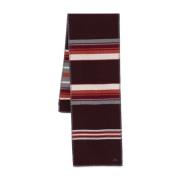 PS By Paul Smith Burgundy Randig Ullhalsduk Multicolor, Herr