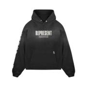 Represent Hoodie med sprucket tryck Gray, Herr