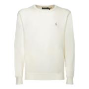 Polo Ralph Lauren Ivory Bomull Crew Tröja White, Herr