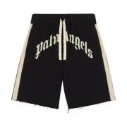 Palm Angels Svarta Shorts med Sidestripedetaljer Black, Herr