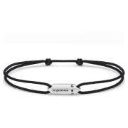 Le Gramme Svart Snöre Armband Segment 3g Black, Unisex