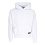 Propaganda Vit Bicolor Hoodie med Logobroderi White, Herr