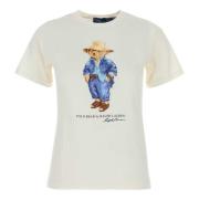 Polo Ralph Lauren Vita T-shirts och Polos med Polo Bear White, Dam