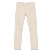 Jacob Cohën Handgjorda bomulls-/lyocellbyxor, modell Bard Beige, Herr