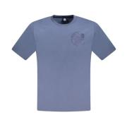 North Sails Blå Crew Neck Bomull T-shirt Blue, Herr