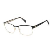 Eyewear by David Beckham Guld Metallramar med Svart Urskiva Black, Her...