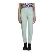 Calvin Klein Jeans Gröna Slim Fit Bomullsblandningsjeans Green, Dam