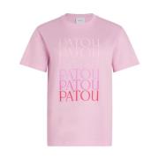 Patou Rosa Crew Neck Top Pink, Dam