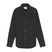 Nn07 Svart Overshirt med Logoknappar Black, Herr