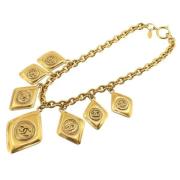 Chanel Vintage Pre-owned Tyg halsband Yellow, Dam