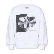 Alexander McQueen Stiliga Sweatshirts för en Trendy Look White, Dam