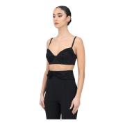 Elisabetta Franchi Svart Elegant Bustier Topp Black, Dam