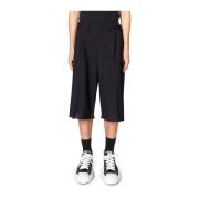 MM6 Maison Margiela Svarta Skräddade Ullshorts Black, Herr