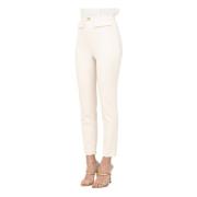 Elisabetta Franchi Elegant Vita Byxor Vår Sommar White, Dam