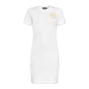 Versace Jeans Couture Klänning med tryckt logotyp White, Dam