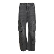 Diesel Cargo Style Denim Jeans Blue, Dam