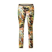 Marc Cain Jungle Print Slim Fit Byxor Multicolor, Dam