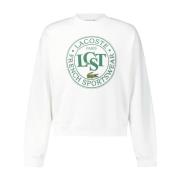 Lacoste Sweatshirt med tryck och logotyp White, Herr