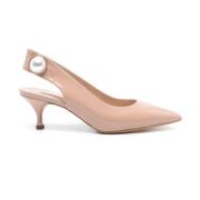 Casadei Beige Ballerinaskor Elegant Stil Beige, Dam