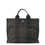 Hermès Vintage Pre-owned Canvas handvskor Gray, Dam