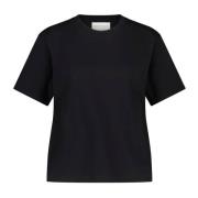 Loulou Studio Mjuk Pima Bomull T-shirt Black, Dam