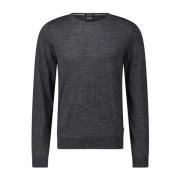 Hugo Boss Elastisk Ulltröja Slim Fit Gray, Herr